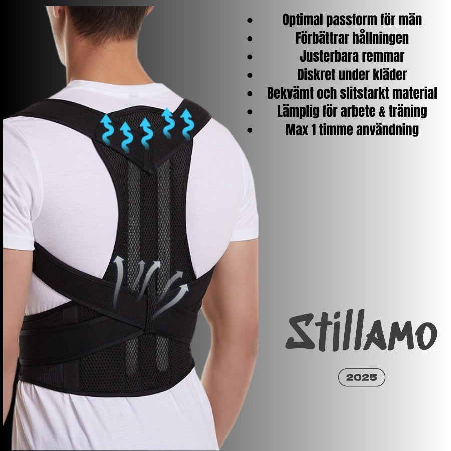Rygghållare för män – Justerbart ryggstöd för bättre hållning och komfort