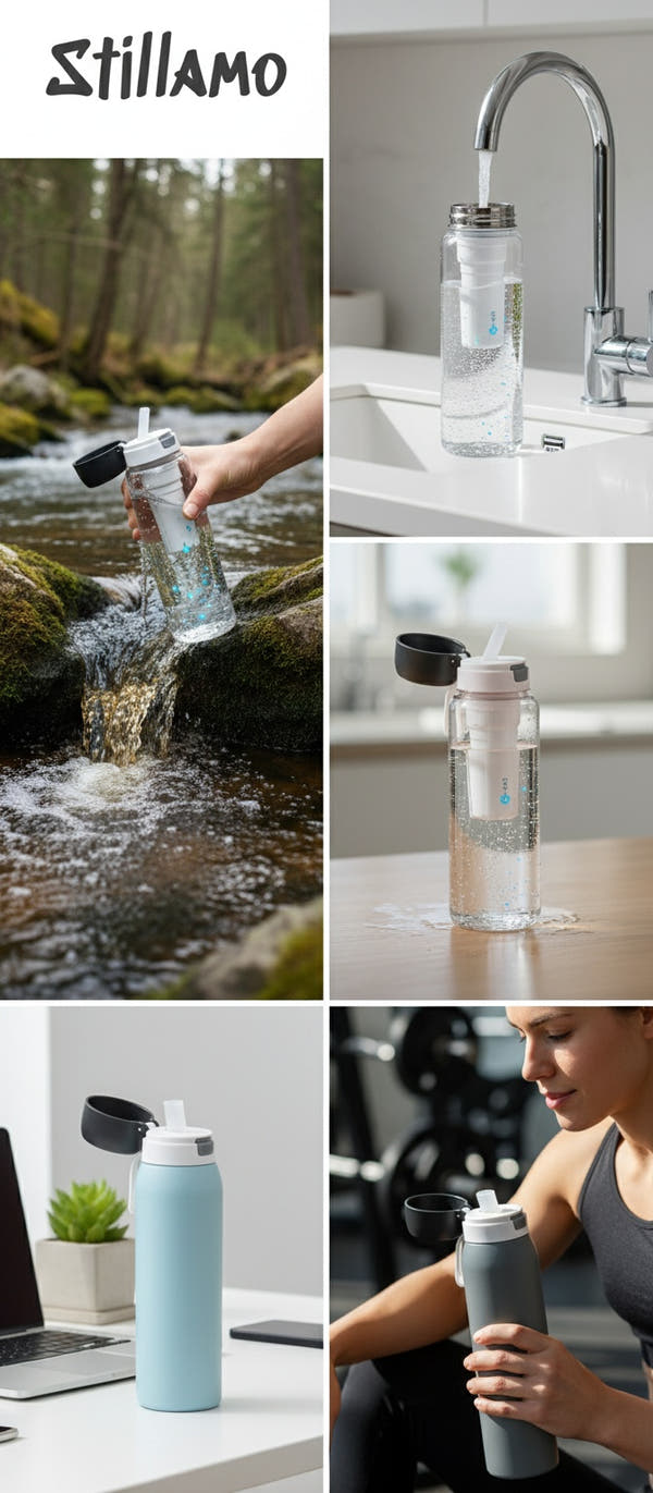 Stillamo – Renare Vatten, Varje Klunk: Premium Vattenflaska med Filter