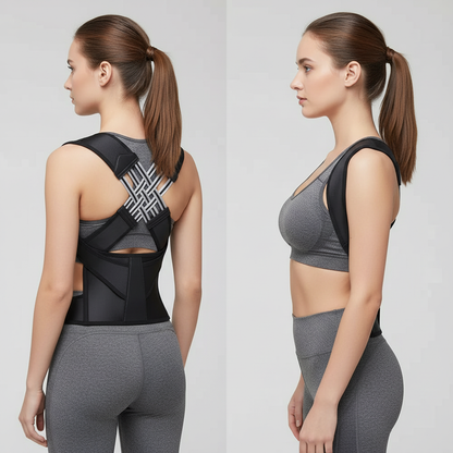 Ergonomisk Rygghållare för Kvinnor – Justerbart Ryggstöd för Bättre Hållning, Komfort och Välmående