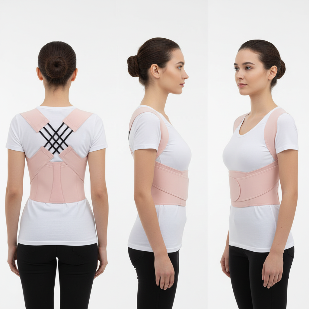 Ergonomisk Rygghållare för Kvinnor – Justerbart Ryggstöd för Bättre Hållning, Komfort och Välmående