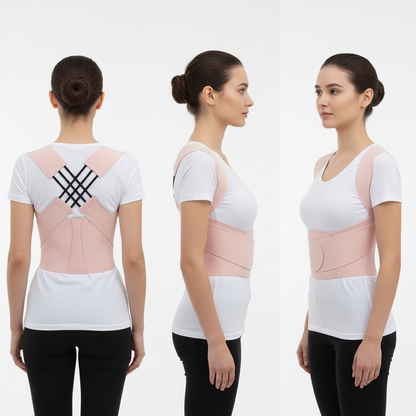 Ergonomisk Rygghållare för Kvinnor – Justerbart Ryggstöd för Bättre Hållning, Komfort och Välmående